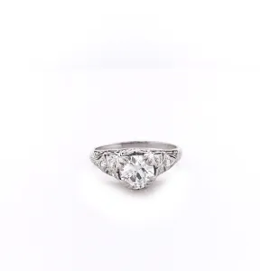 Estate Platinum Transitional Vintage Filagree Ring
