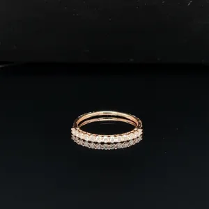  Eternity Round Diamond Stacking Wedding Band in 18k Rose Gold - (#227 - HRDIA004770)