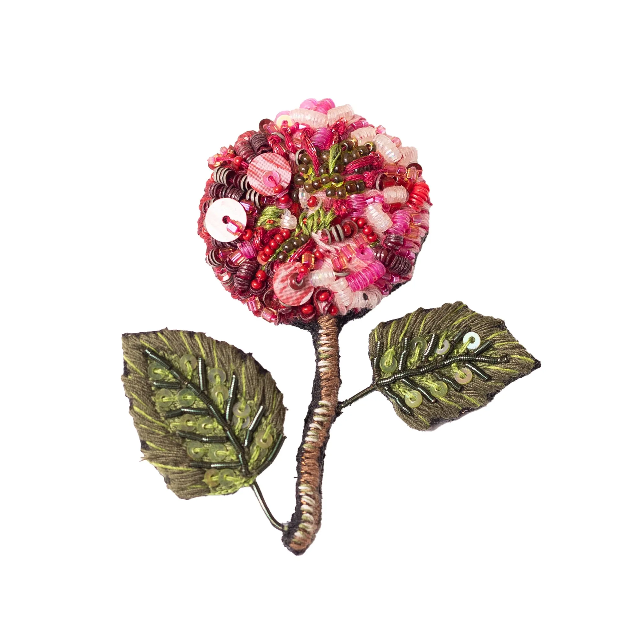 french hydrangea brooch