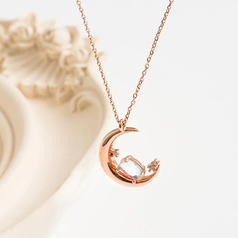 Goddess of Moon Artemis - Crescent Moon Necklace