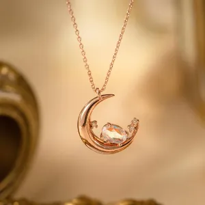Goddess of Moon Artemis - Crescent Moon Necklace