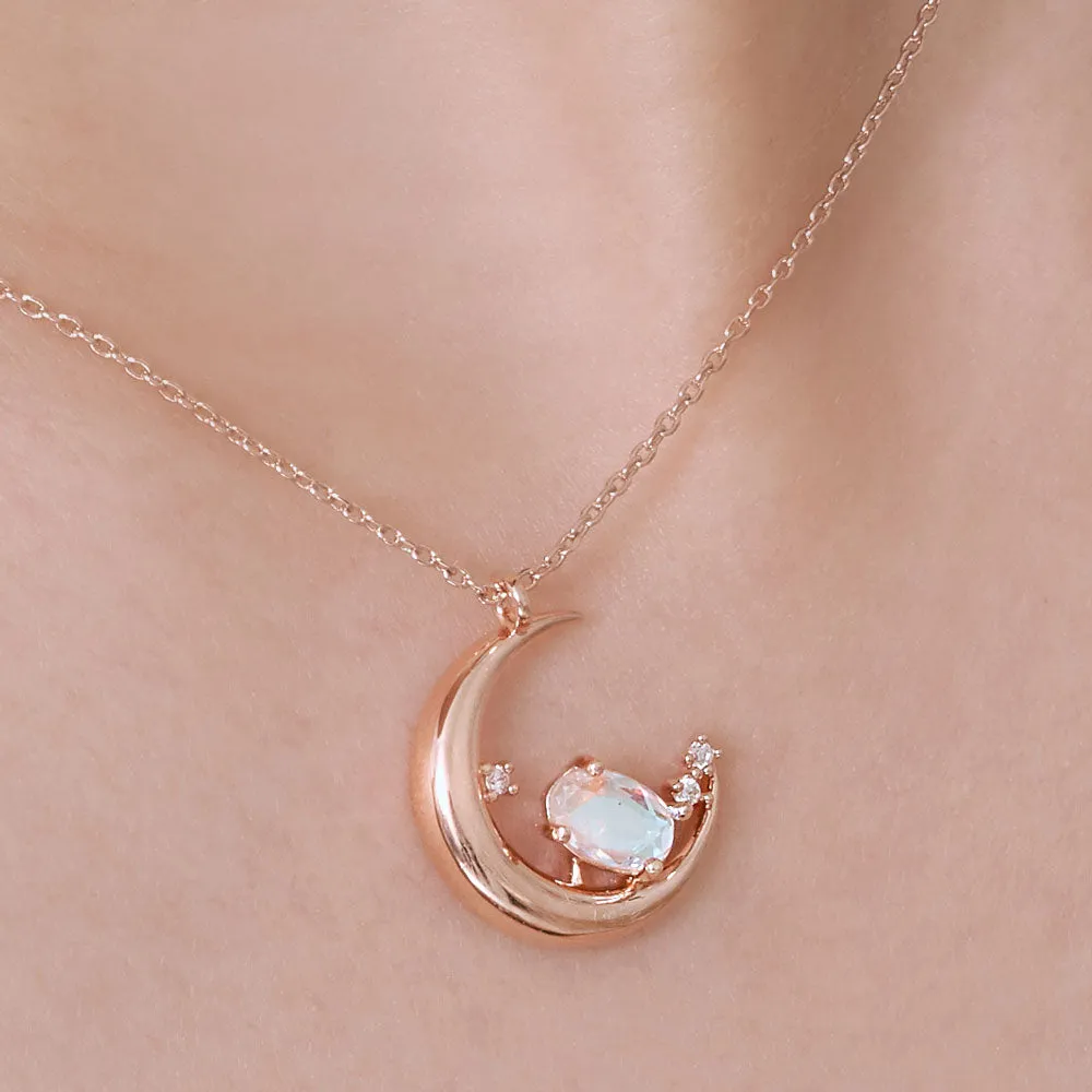 Goddess of Moon Artemis - Crescent Moon Necklace