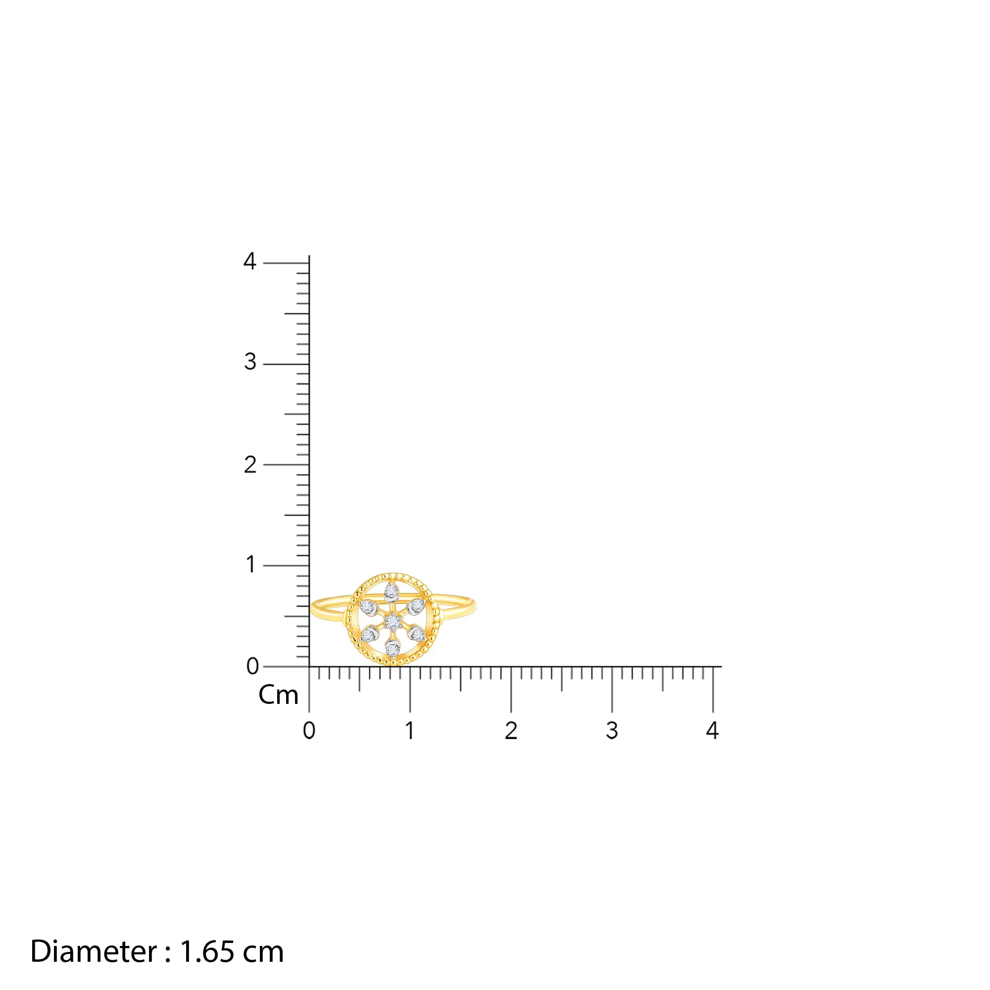 Gold Blossoming Fleur Diamond Ring