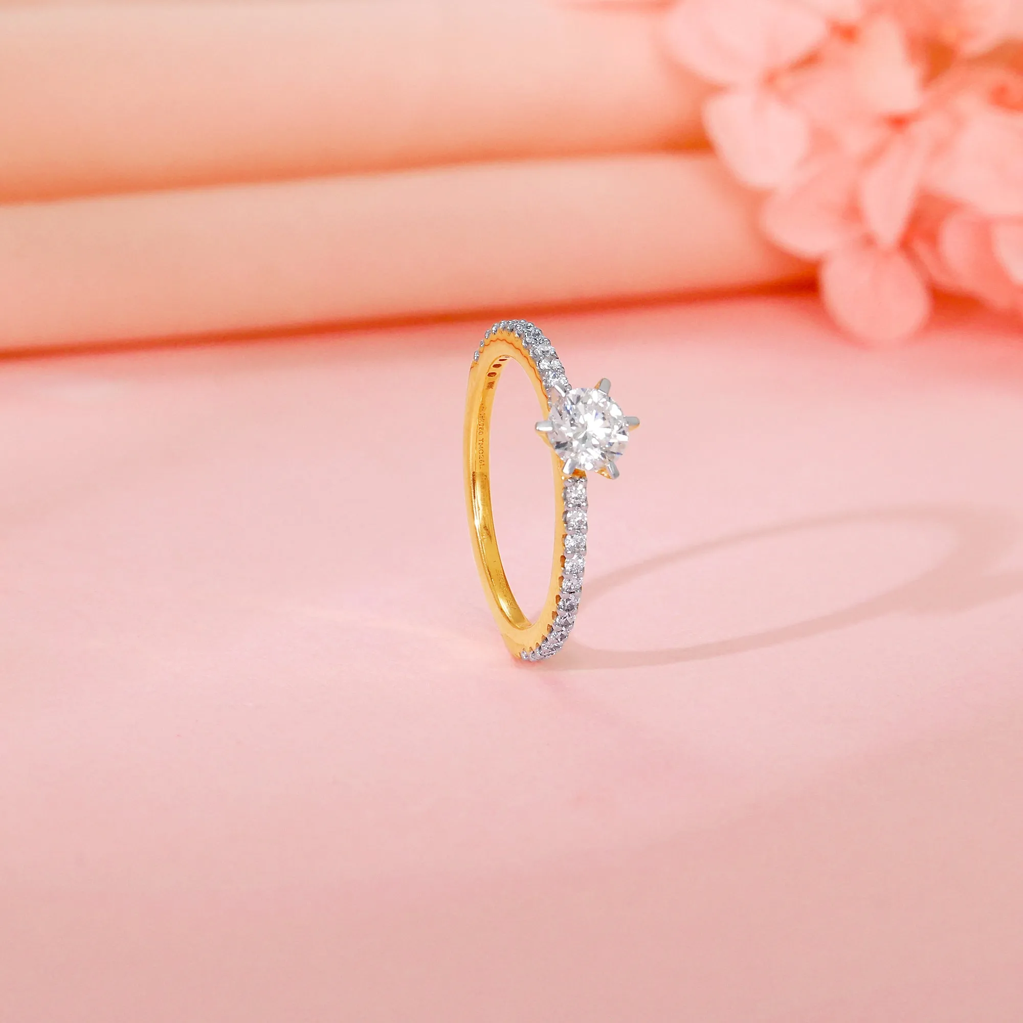 Gold Everlight Solitaire Diamond Ring