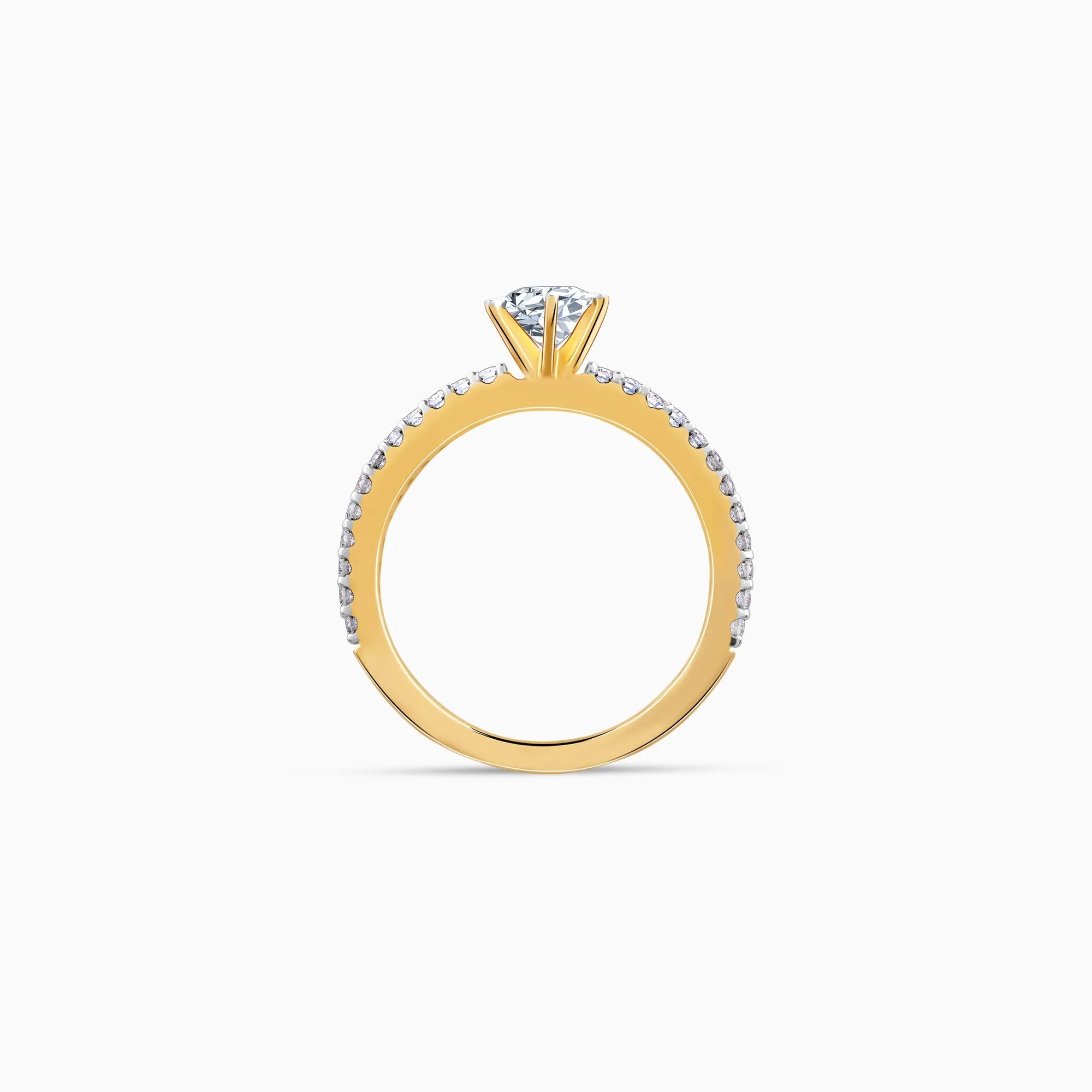 Gold Everlight Solitaire Diamond Ring
