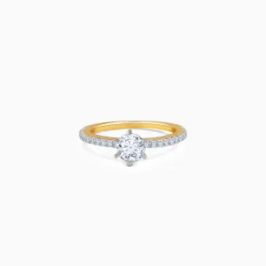 Gold Everlight Solitaire Diamond Ring