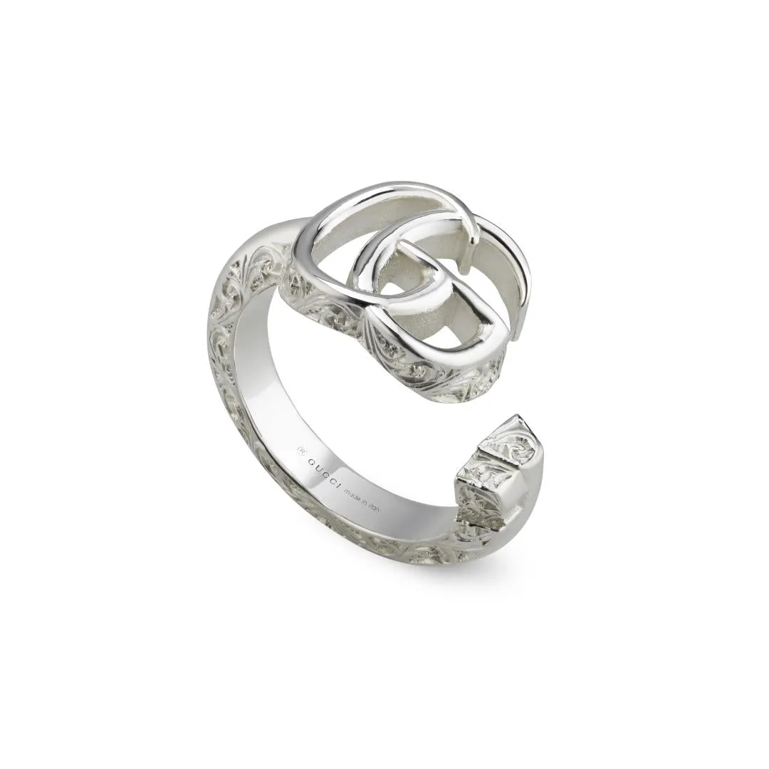 Gucci GG Marmont Sterling Silver Key Band Ring D