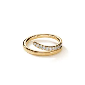 Hearts On Fire .24CTW VELA French Cut Pav Diamond Ring in 18K Yellow Gold