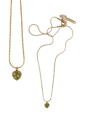 Hot Tomato Delicate Heart Drop Necklace