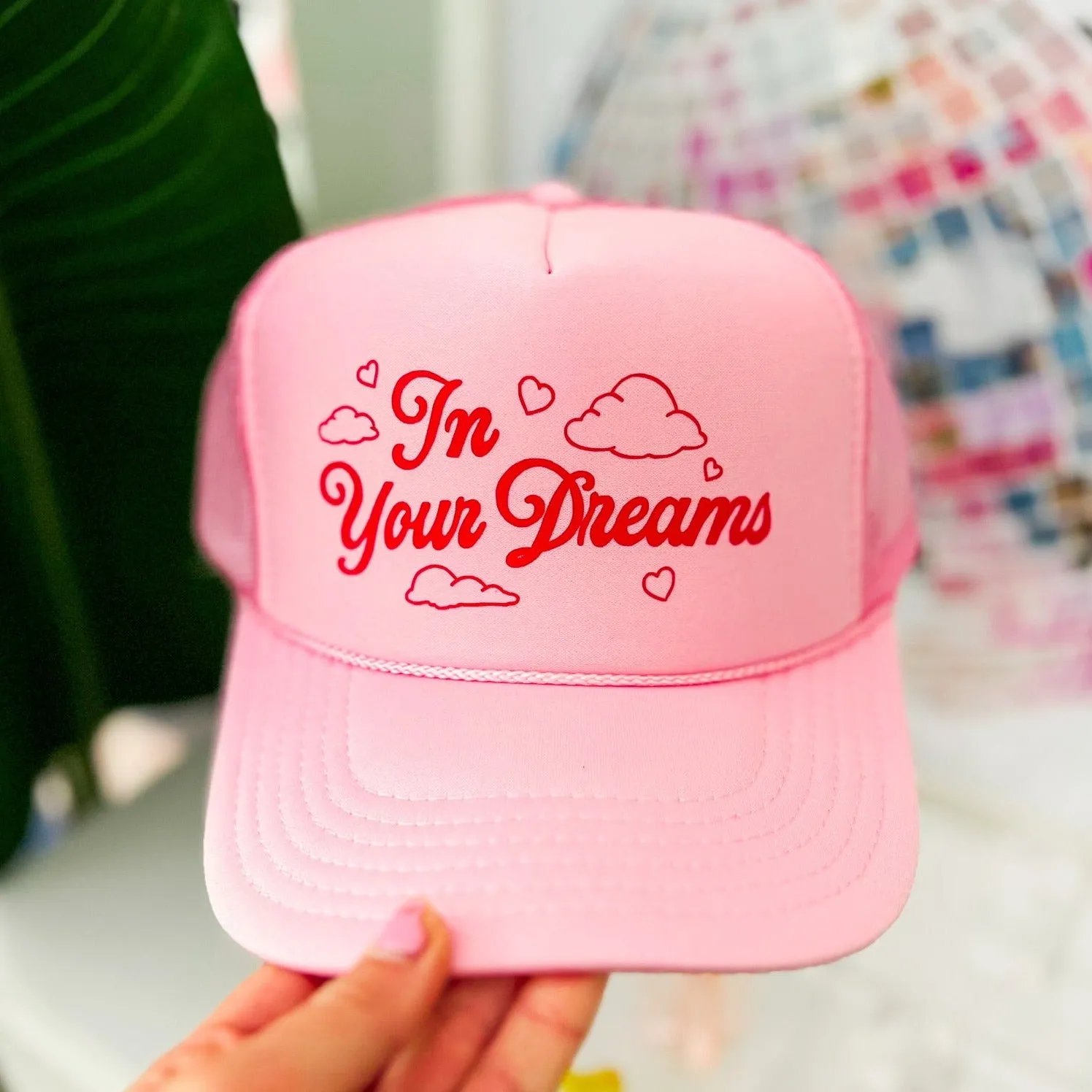 In Your Dreams Trucker Hat - Light Pink