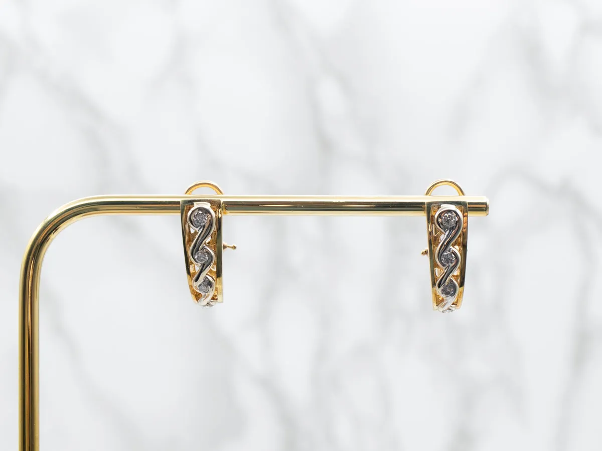 Looping Diamond Hoop Earrings