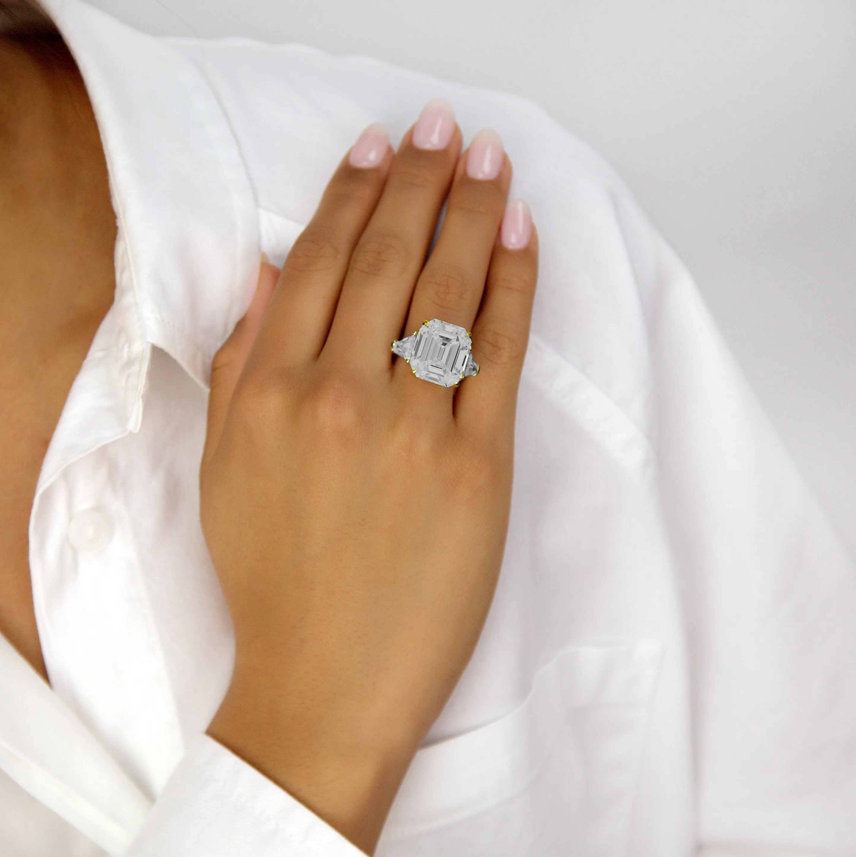 Malibu 10 Carat White Diamond Crystalline Ring