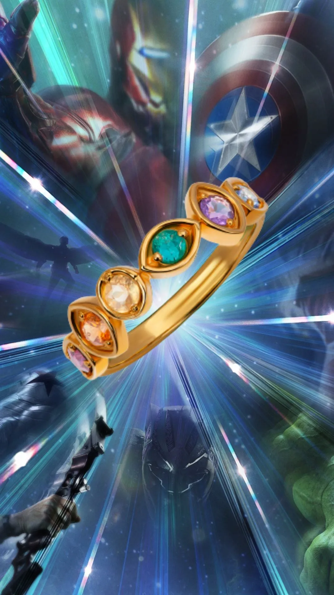 MARVEL THE AVENGERS INFINITY STONES RING