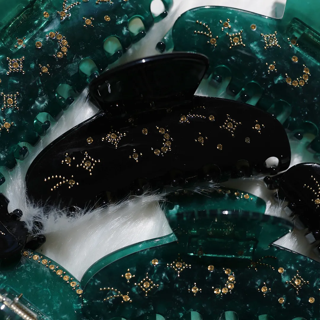 MOON & STARS CLIP NIGHT BLACK