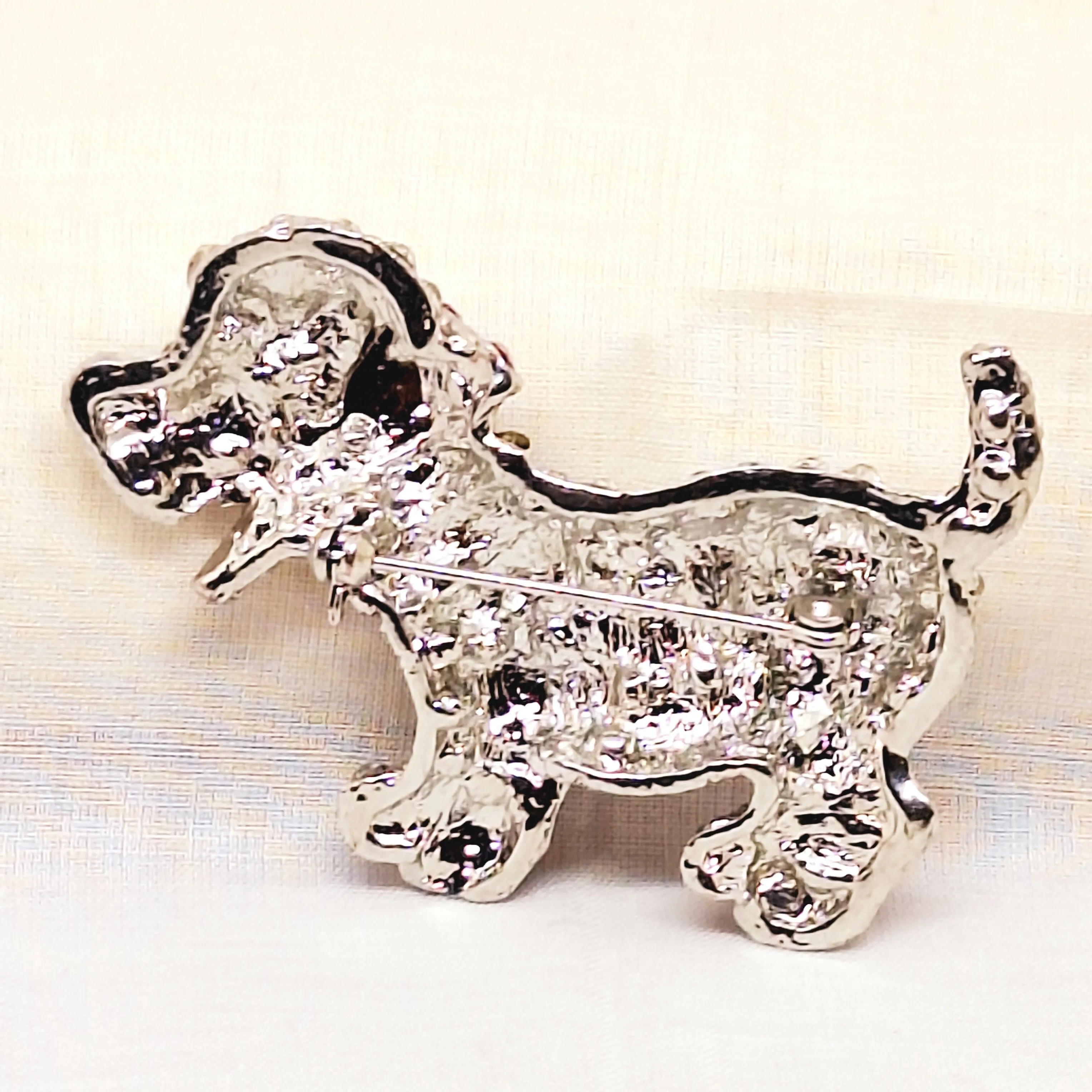 Multi Faux Jewelled Dalmation Dog Brooch
