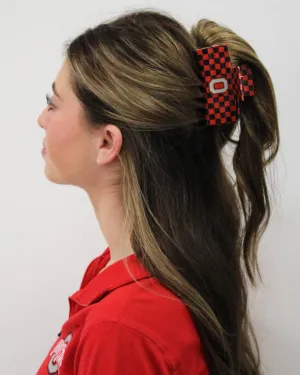 Ohio State? Eco Checkered Block O - Logo Claw Clip