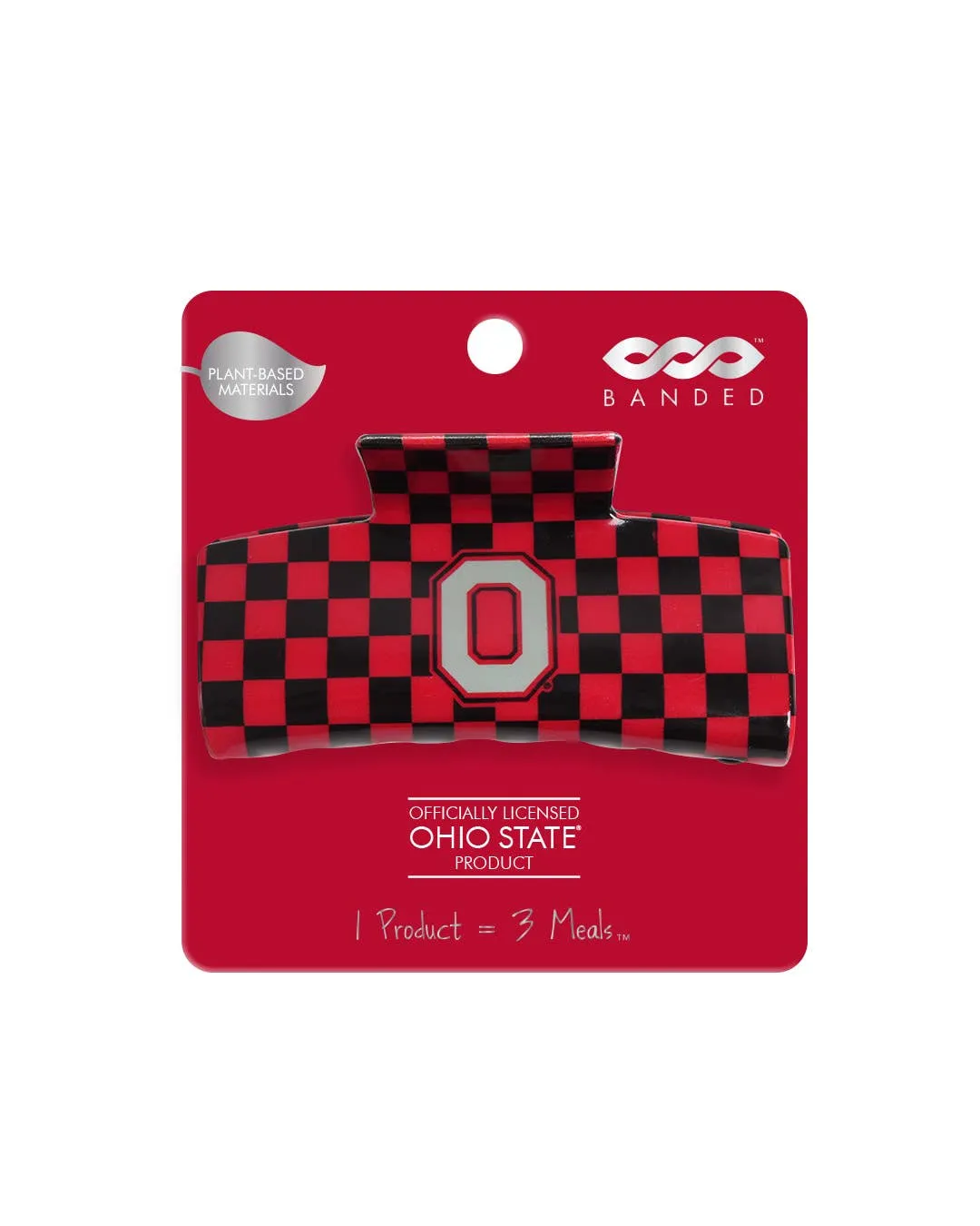 Ohio State? Eco Checkered Block O - Logo Claw Clip