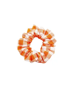 Orange Gingham Scrunchie