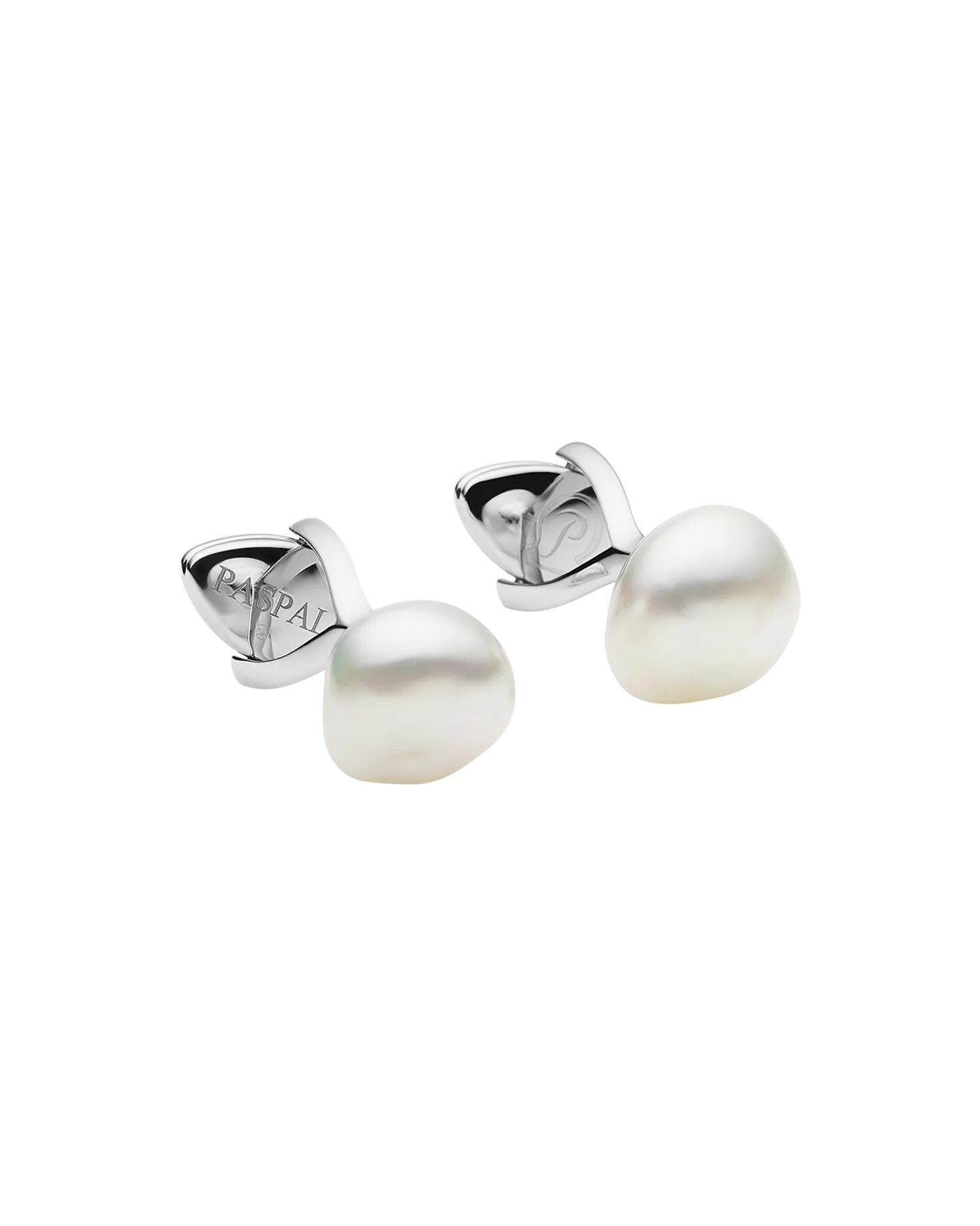 Paspaley Pearl Cufflinks | 11mm Keshi Pearls and White Gold