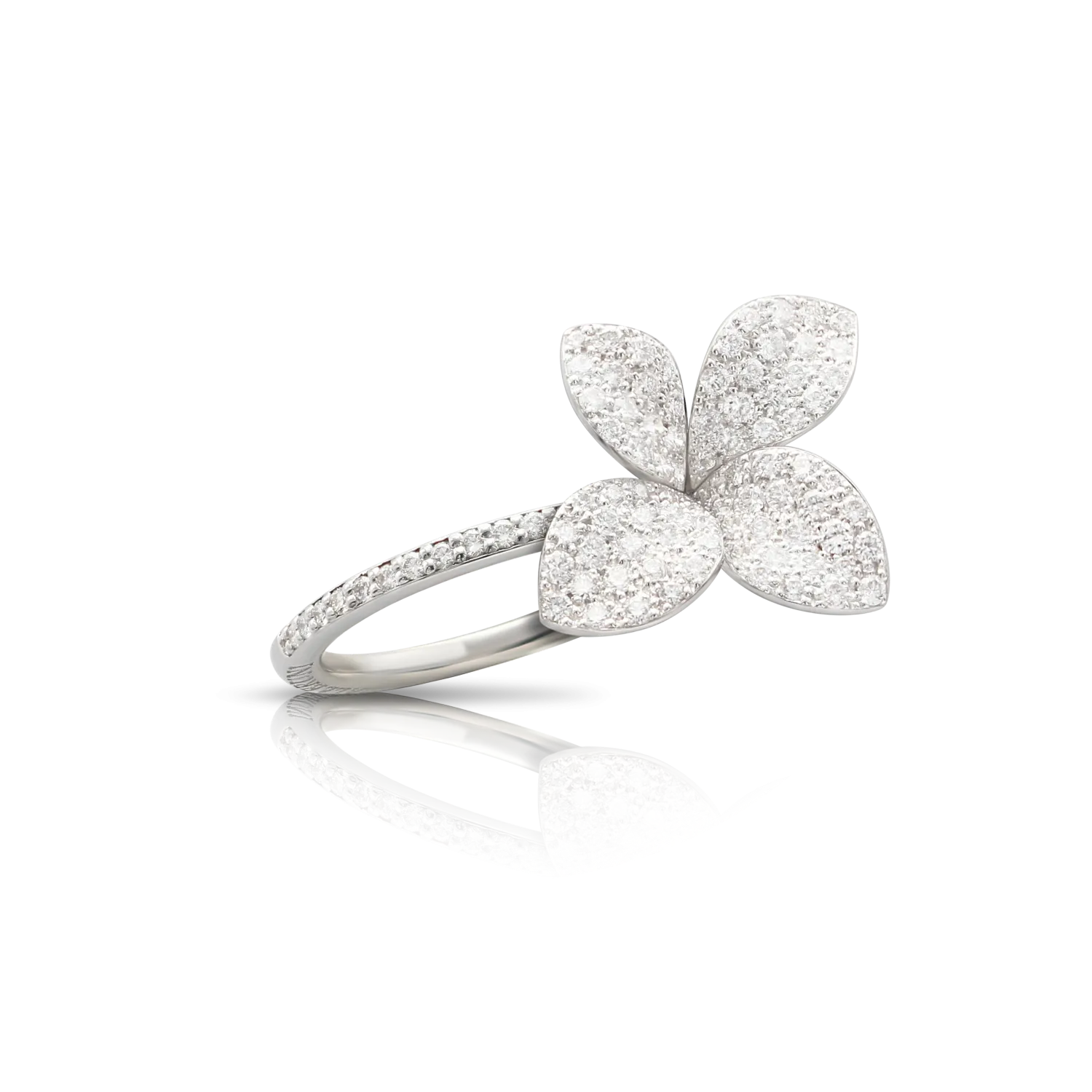 Pasquale Bruni Petit Garden 18ct White Gold 0.81ct Diamond Medium Flower Ring