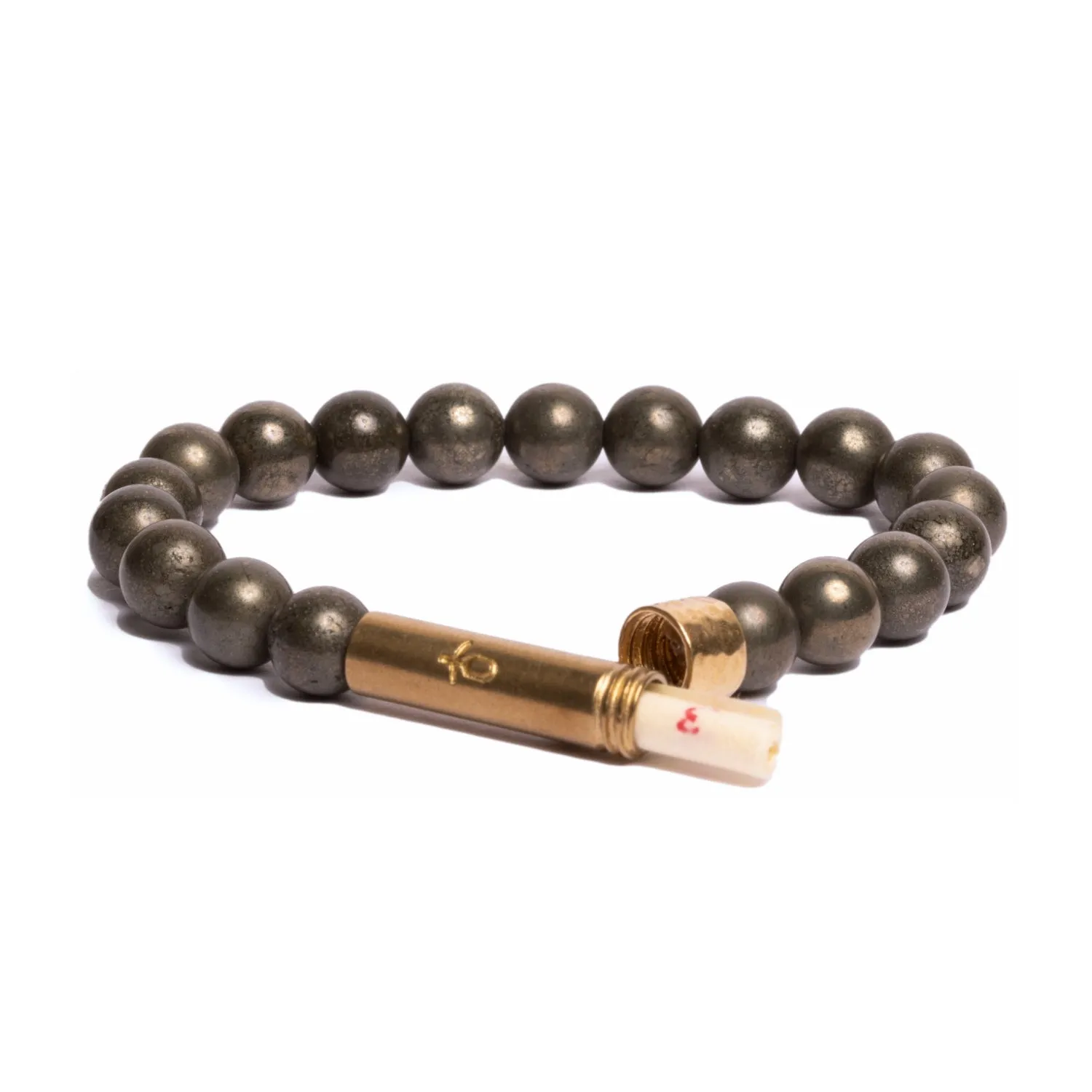 Polished Pyrite Intention Bracelet