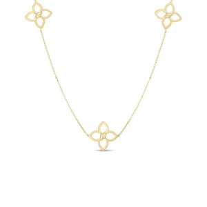 Roberto Coin Cialoma Flower Station Long Necklace