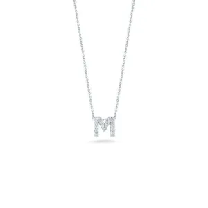 Roberto Coin Tiny Treasure Love Letter &#34;M&#34; Necklace