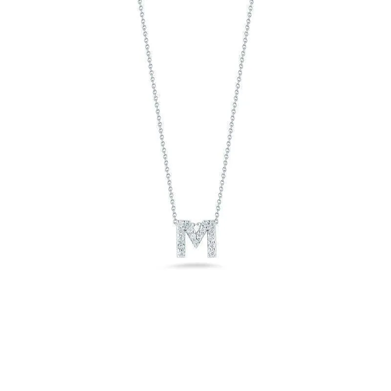 Roberto Coin Tiny Treasure Love Letter &#34;M&#34; Necklace