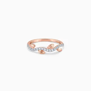 Rose Gold Leafy Legacy Diamond Ring