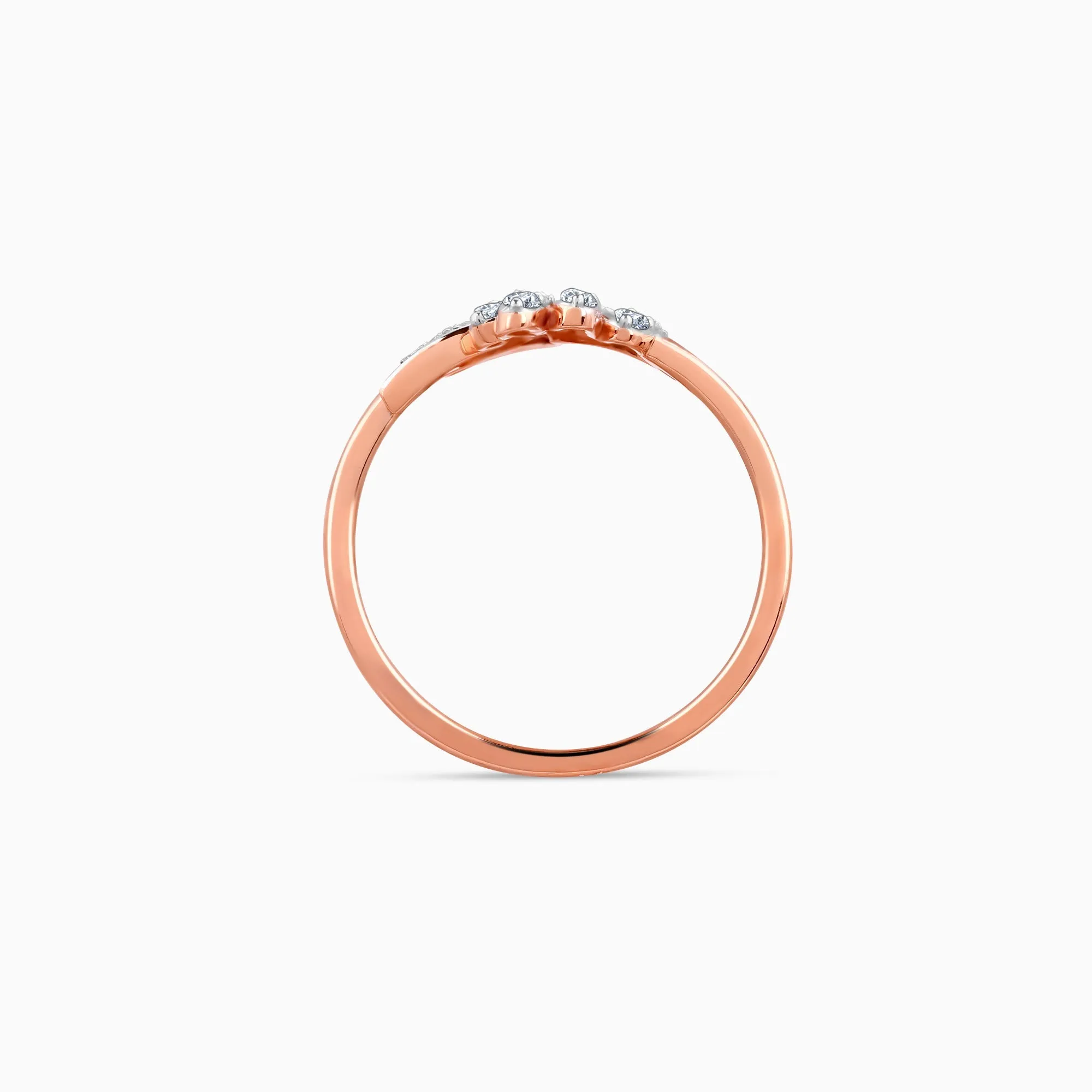 Rose Gold Peacock Diamond Ring