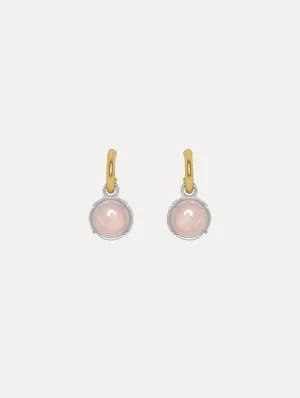 Rose Quartz Cabochon Earrings