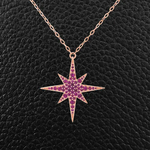 Ruby Star Pendant
