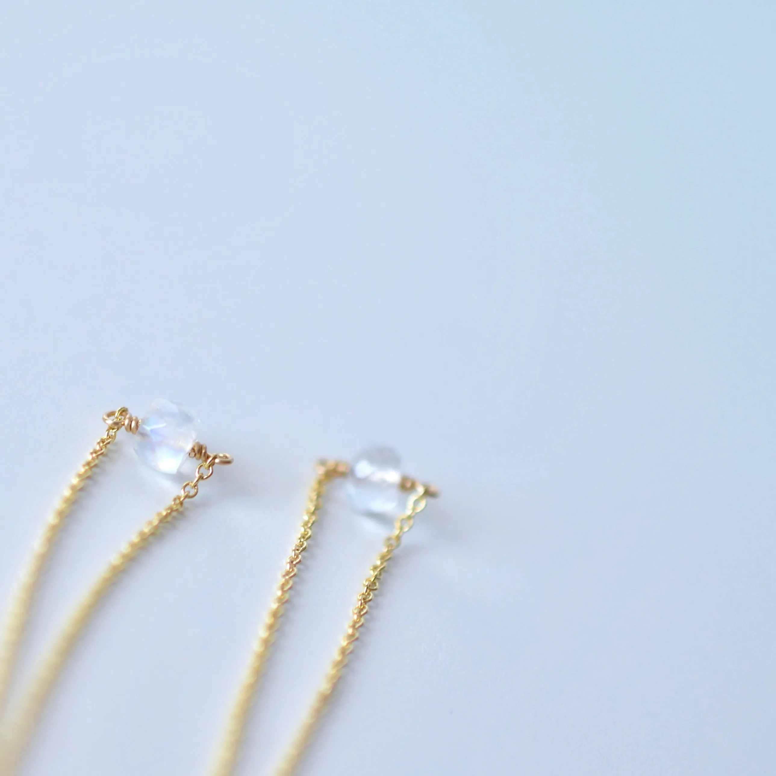 Salem - Moonstone, 14k Gold Filled Earrings