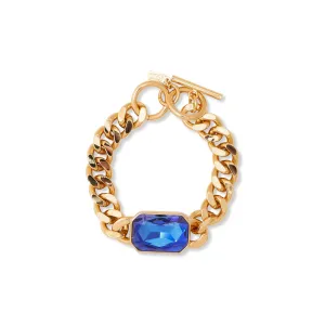 Sapphire Octagon Chain Bracelet