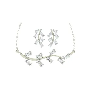 Silver Leaf Jewellery Set