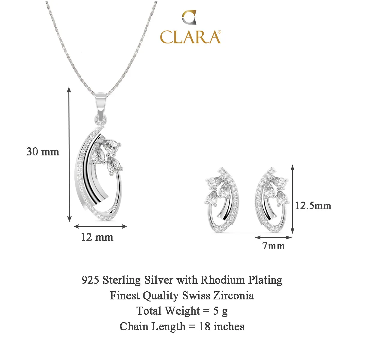 Silver Orla Jewellery Set