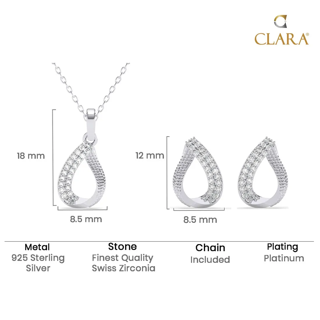 Silver Raindrop Jewellery Set