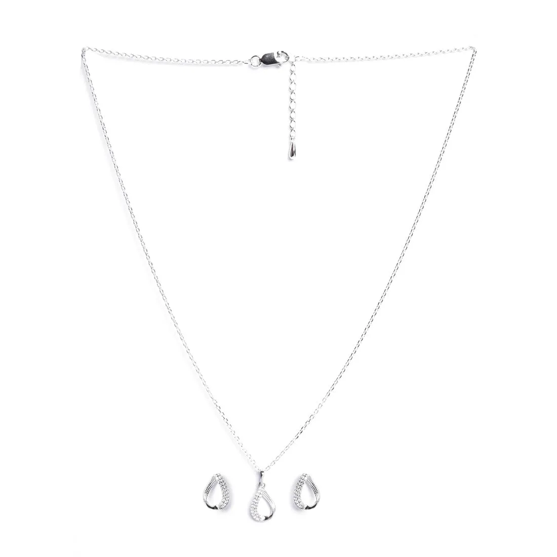 Silver Raindrop Jewellery Set