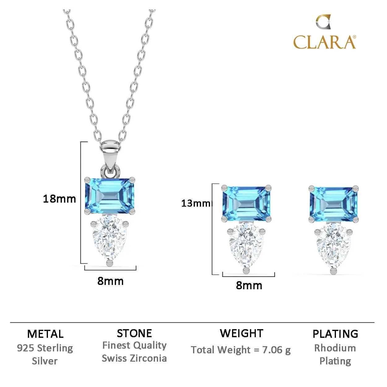 Silver Vistosa Jewellery Set