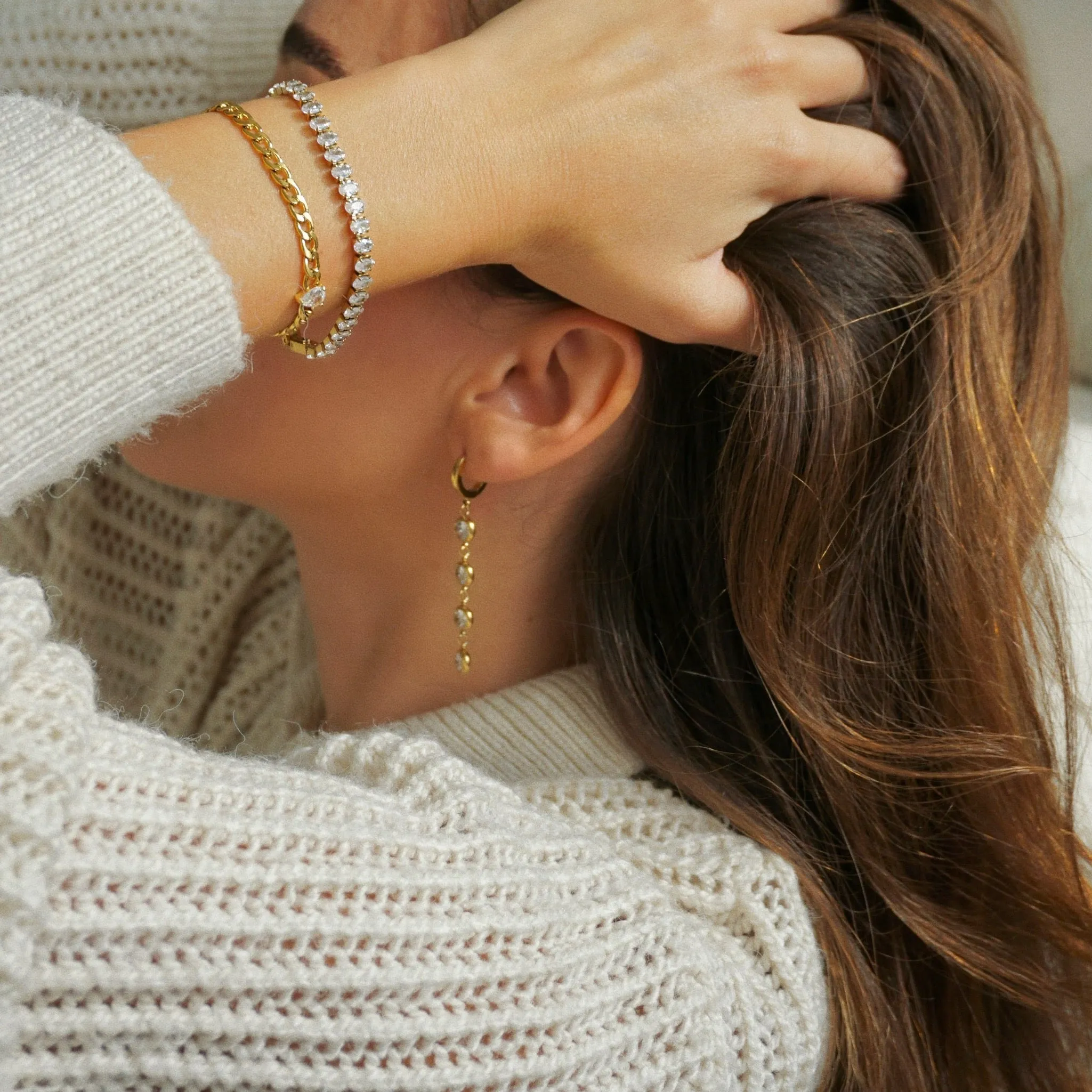 Skylar Pear Chain Bracelet