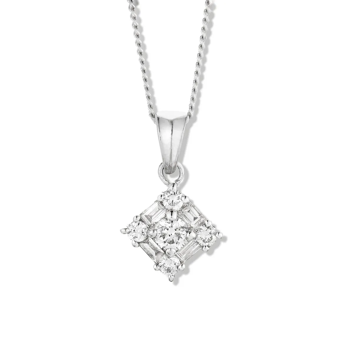 Square Diamond Pendant