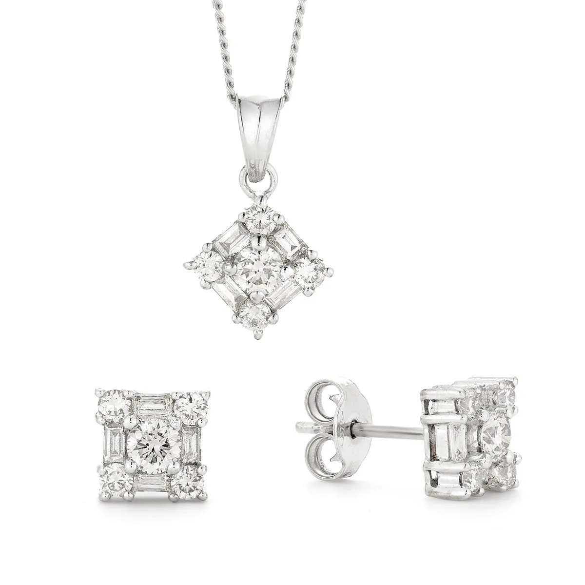 Square Diamond Pendant