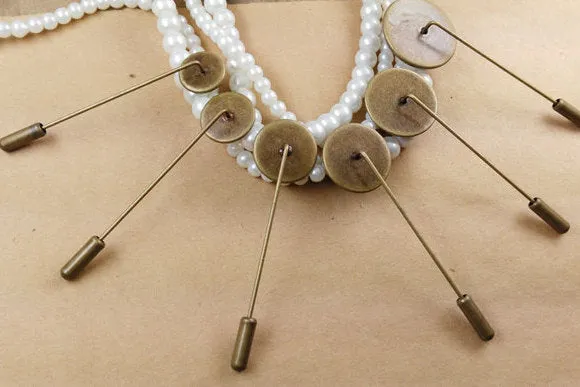Stick Pin Clutch Brooch 10mm/12mm/14mm/16mm/18mm/20mm Set of 10