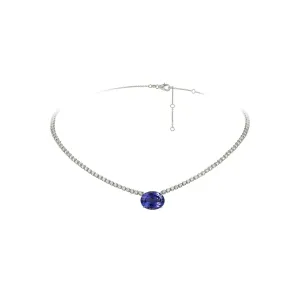 Tanzanite Diamond Necklace