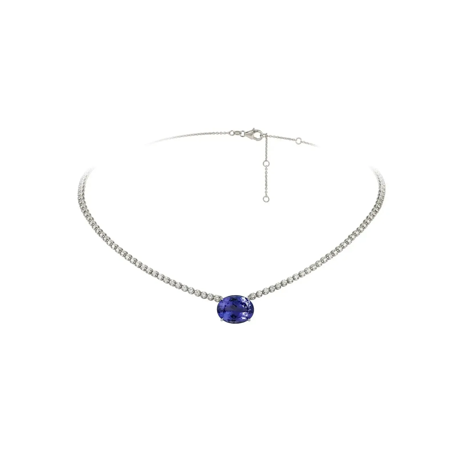 Tanzanite Diamond Necklace