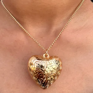 TFC Designer Heart Gold Plated Pendant Necklace