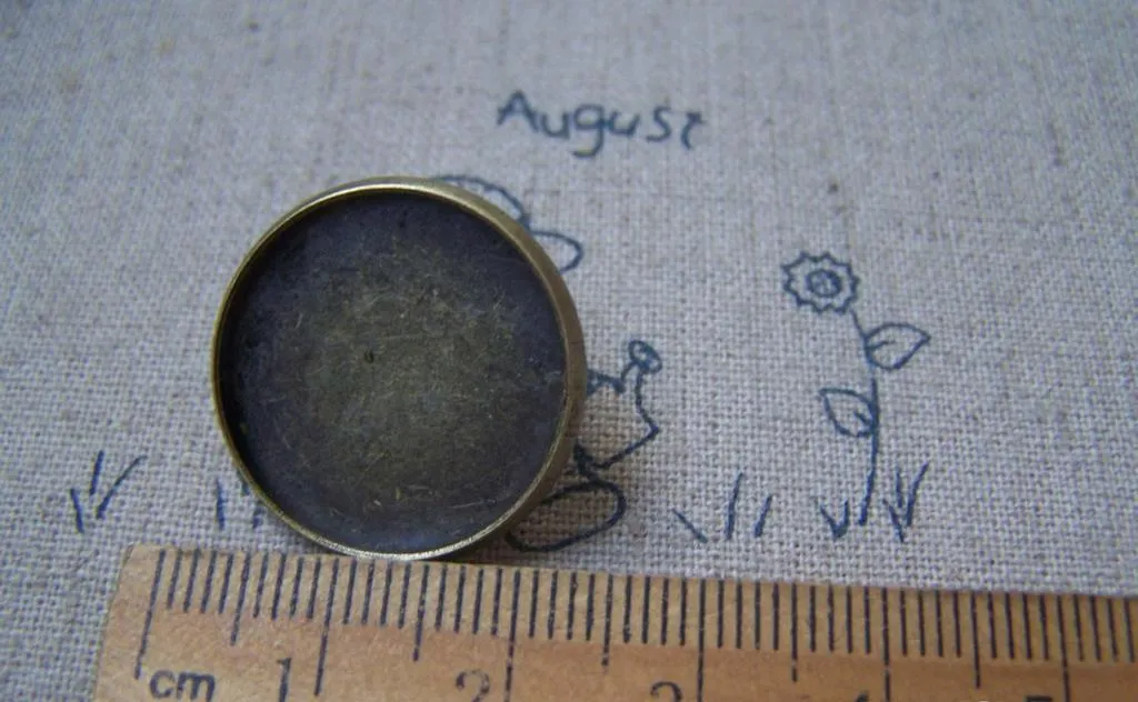 Tie Tack Clutch Lapel Pin Brooch 20mm Bezel Set of 10 A4928