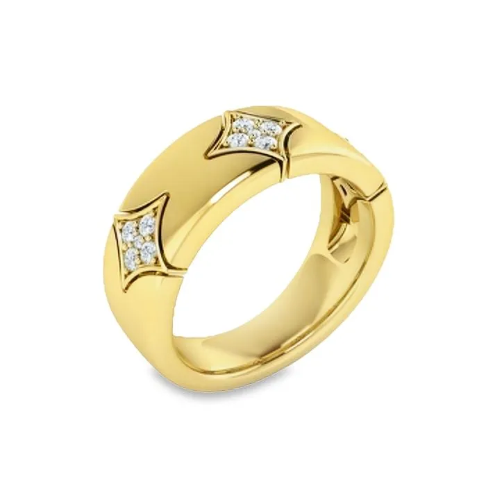 Vlora Estrella Collection Diamond Cluster Ring in 14K Yellow Gold