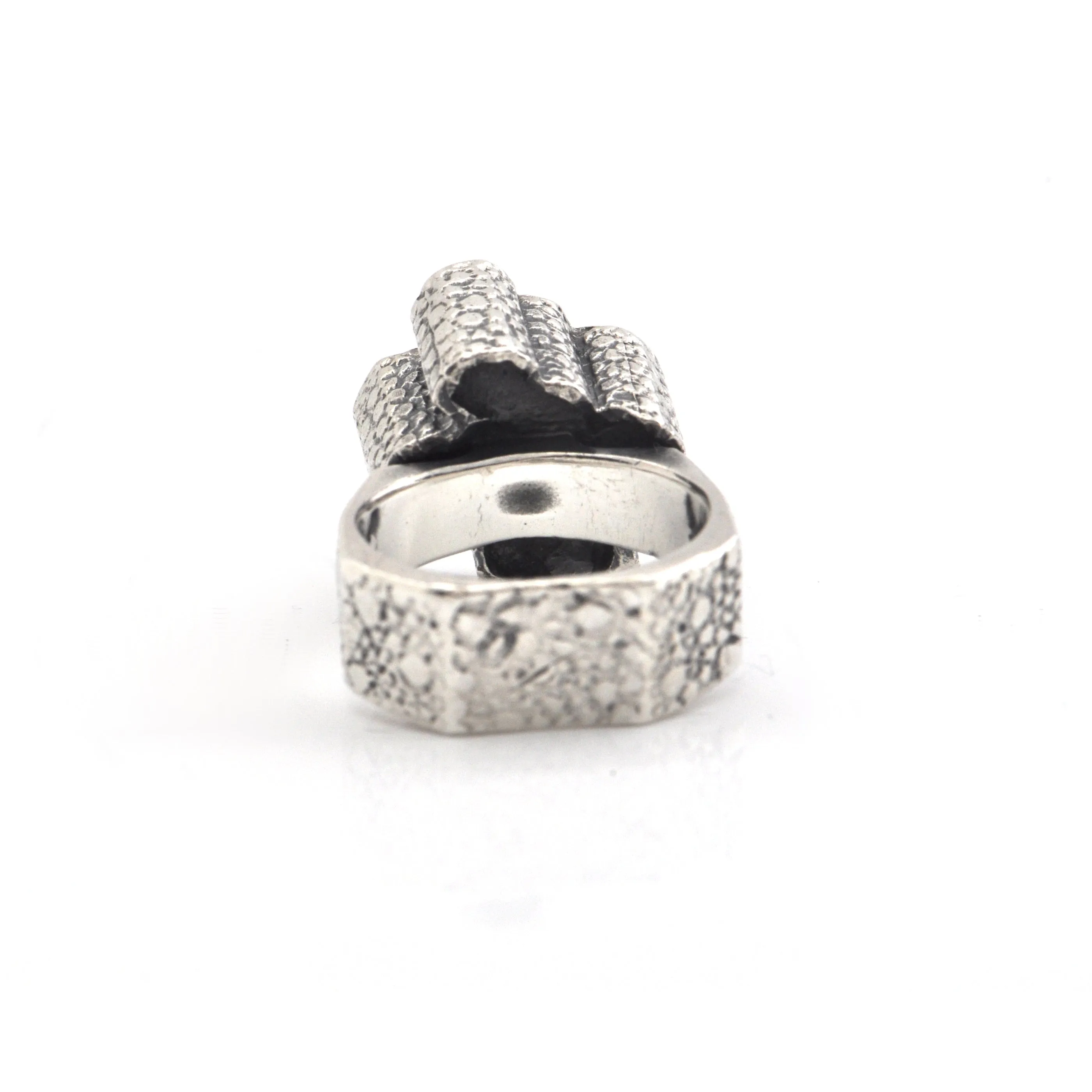 Walter Schluep Textured Sterling Silver Ring