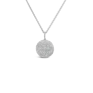 White Sapphire Ball Pendant